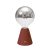 Portable and rechargeable Cabless01 LED lamp with silver hemispherical bulb