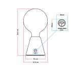 Portable and rechargeable Cabless01 lamp with bulb - customizable (min. 20 pieces)