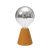 Portable and rechargeable Cabless01 LED lamp with silver hemispherical bulb