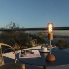 Portable and rechargeable Cabless02 lamp with gold Edison bulb