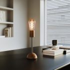 Portable and rechargeable Cabless02 lamp with gold Edison bulb