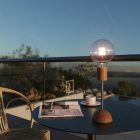 Portable and rechargeable Cabless02 lamp with G125 Globe bulb