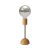 Portable and rechargeable Cabless02 lamp with silver hemispherical bulb