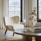 Portable and rechargeable Cabless02 lamp with gold Edison bulb