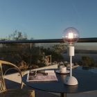 Portable and rechargeable Cabless02 lamp with G125 Globe bulb