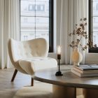 Portable and rechargeable Cabless02 lamp with gold Edison bulb