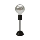 Portable and rechargeable Cabless02 lamp with silver hemispherical bulb