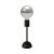 Portable and rechargeable Cabless02 lamp with silver hemispherical bulb
