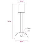 Portable and rechargeable Cabless02 lamp base