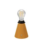 Portable and rechargeable Cabless11 lamp with Drop bulb and lampshade