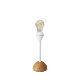   Portable and rechargeable Cabless12 lamp with teardrop-shaped bulb, compatible with lampshades