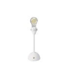 Portable and rechargeable Cabless12 lamp with teardrop-shaped bulb, compatible with lampshades