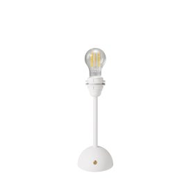   Portable and rechargeable Cabless12 lamp with teardrop-shaped bulb, compatible with lampshades