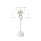 Portable and rechargeable Cabless12 lamp with teardrop-shaped bulb, compatible with lampshades