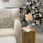 Portable and rechargeable Cabless12 lamp with teardrop-shaped bulb, compatible with lampshades
