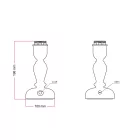 Portable and rechargeable Cabless14 lamp base, compatible with lampshades