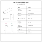 Portable and rechargeable Cabless14 lamp base, compatible with lampshades