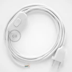    Lamp cable, RM01 white rayon 1.80 m. Choose the color of the switch and plug.
