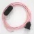  Lamp cable, RM16 baby pink rayon 1.80 m. Choose the color of the switch and plug.