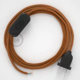    Lamp cable, RM22 whiskey rayon 1.80 m. Choose the color of the switch and plug.