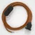  Lamp cable, RM22 whiskey rayon 1.80 m. Choose the color of the switch and plug.