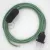  Lamp cable, RZ06 green zigzag rayon 1.80 m. Choose the color of the switch and plug.