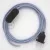  Lamp cable, RZ07 purple zigzag rayon 1.80 m. Choose the color of the switch and plug.