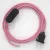  Lamp cable, RZ08 fuchsia zigzag rayon 1.80 m. Choose the color of the switch and plug.
