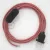  Lamp cable, RZ09 red zigzag rayon 1.80 m. Choose the color of the switch and plug.