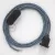 Lamp cable, RZ12 blue zigzag rayon 1.80 m. Choose the color of the switch and plug.