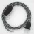  Lamp cable, RP04 white-black two-tone rayon 1.80 m. Choose the color of the switch and plug.