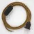  Lamp cable, RC31 honey gold cotton 1.80 m. Choose the color of the switch and plug.