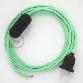    Lamp cable, RC34 milk and mint cotton 1.80 m. Choose the color of the switch and plug.