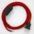  Lamp cable, RC35 fire red cotton 1.80 m. Choose the color of the switch and plug.