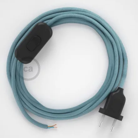  Lamp cable, RC53 ocean cotton 1.80 m. Choose the color of the switch and plug.