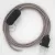  Lamp cable, RD51 Ancient pink striped cotton and natural linen 1.80 m. Choose the color of the switch and plug.