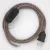  Lamp cable, RD61 Ancient pink diamond cotton and natural linen 1.80 m. Choose the color of the switch and plug.