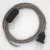  Lamp cable, RD63 bark diamond cotton and natural linen 1.80 m. Choose the color of the switch and plug.