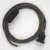  Lamp cable, RD73 bark zigzag cotton and natural linen 1.80 m. Choose the color of the switch and plug.