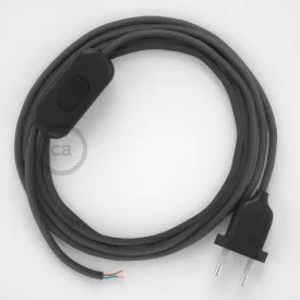    Lamp cable, RM26 dark gray rayon 1.80 m. Choose the color of the switch and plug.