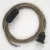  Lamp cable, RS82 brown cotton and natural linen 1.80 m. Choose the color of the switch and plug.