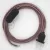  Lamp cable, RS83 red cotton and natural linen 1.80 m. Choose the color of the switch and plug.