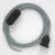  Lamp cable, RT14 Stracciatella rayon 1.80 m. Choose the color of the switch and plug.