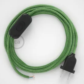    Lamp cable, RX08 Bronte cotton 1.80 m. Choose the color of the switch and plug.