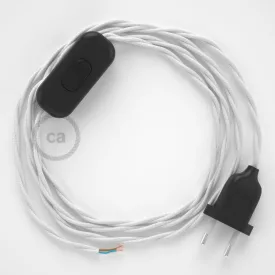    Lamp cable, TC01 white cotton 1.80 m. Choose the color of the switch and plug.