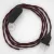  Lamp cable, TM19 burgundy rayon 1.80 m. Choose the color of the switch and plug.