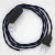  Lamp cable, TM20 dark blue rayon 1.80 m. Choose the color of the switch and plug.