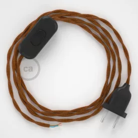   Lamp cable, TM22 whiskey rayon 1.80 m. Choose the color of the switch and plug.