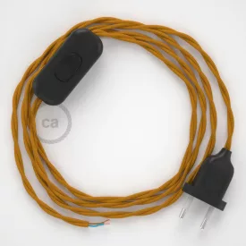    Lamp cable, TM25 mustard silk 1.80 m. Choose the color of the switch and plug.