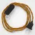  Lamp cable, TM25 mustard silk 1.80 m. Choose the color of the switch and plug.